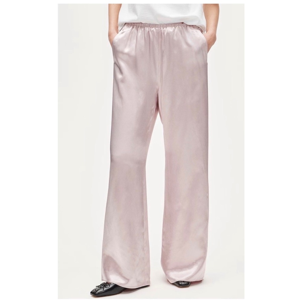 J.CREW Cosmo Pant in Luster Charmeuse Petite Large Mauve Pink NEW Casual CN715